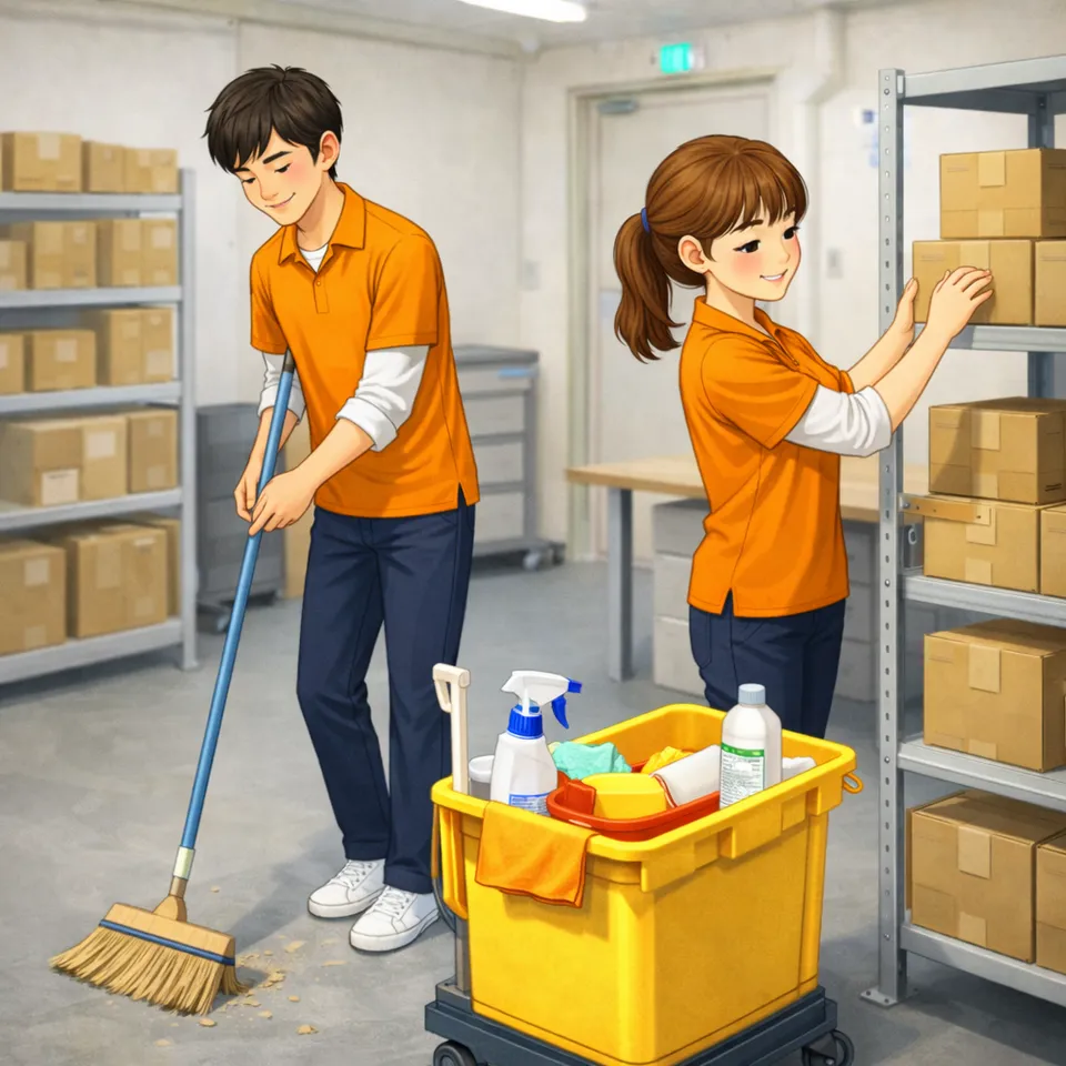 大阪市西区・本町のB型作業所ひだまり｜【清掃・整理整頓】のお仕事